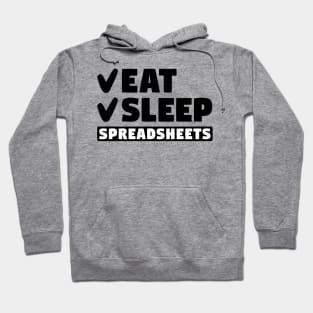 Eat, sleep, spreadsheets Hoodie